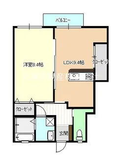 サニーヒルMASAKI【1階】の間取り