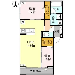 ディーポルックス B棟【3階】の間取り