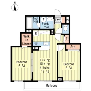 ココンクララ【2階】の間取り