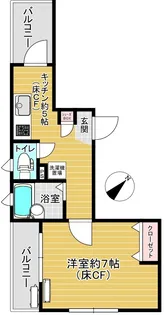 フラットKY2【2階】の間取り