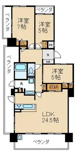 ブランズタワー香里園ロジュマン【8階】の間取り