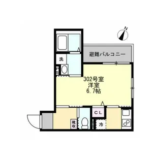 ベイルームコート辻堂【3階】の間取り