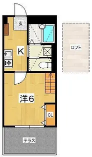 エステューディオII【1階】の間取り
