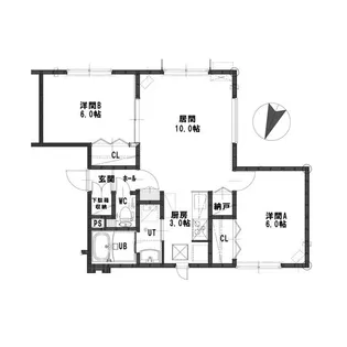 ルミエール大麻西町【2階】の間取り