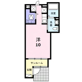 ユズリハ五十人町【1階】の間取り