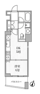 ディームス大手町ノース【10階】の間取り