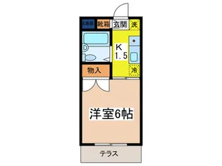 コーポ葉月【1階】の間取り