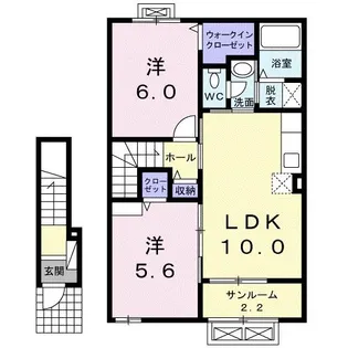 セレーナ ミミI【2階】の間取り