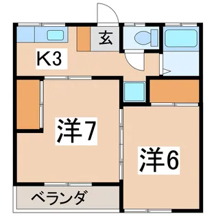 コーポすみれ【1階】の間取り