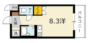 ジュネス真亀【4階】の間取り