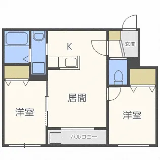 トラストコートS16【4階】の間取り