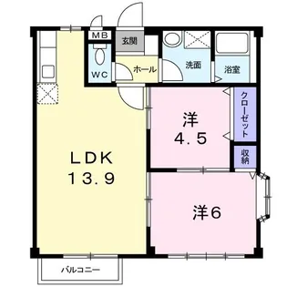 ニューシティー関根【2階】の間取り