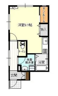 アバンティ旭ヶ丘A【1階】の間取り