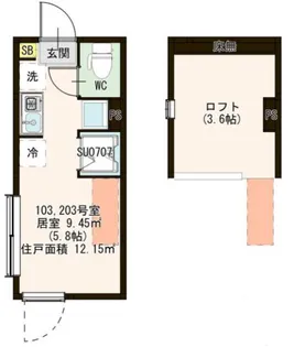 アルカディア上板橋【1階】の間取り