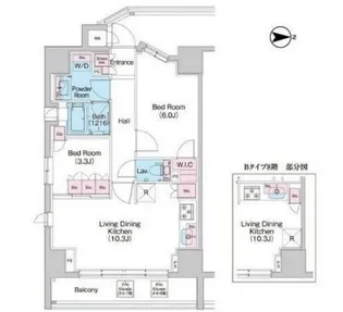 コンフォリア世田谷上馬【6階】の間取り