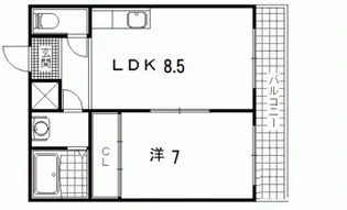 ブエナビスタ大津ウエスト【1階】の間取り