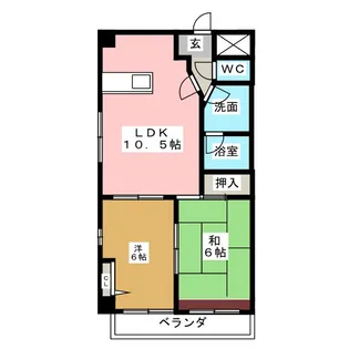 クレスト明野【5階】の間取り