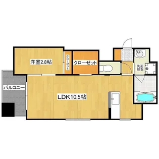 プランタン鴨池【6階】の間取り