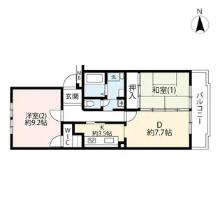 URパークサイド田無向台【1階】の間取り