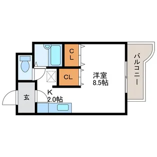 セゾン・ドゥ・ブランシェ北21条【4階】の間取り