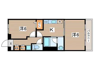 加山ハイツ【1階】の間取り