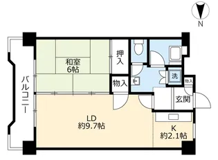 URひよどり台中央【8階】の間取り