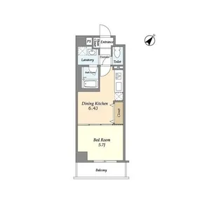 エスト・リュミエール【5階】の間取り