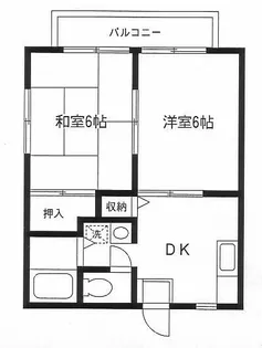 第2根岸荘【1階】の間取り