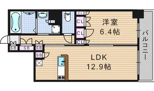 パークアクシスうつぼ公園【6階】の間取り