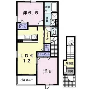 ルーナフィオーレ【2階】の間取り