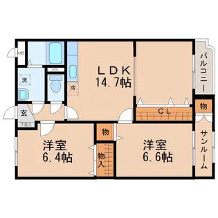 パーシモン【1階】の間取り