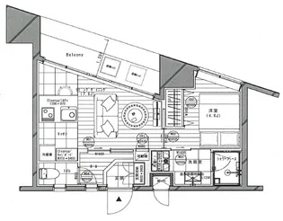 広尾ユタカタワーズ【8階】の間取り