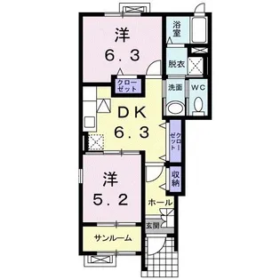 フランシェル【1階】の間取り