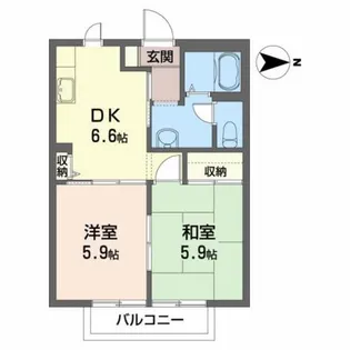 フレグランス・ユーD【1階】の間取り