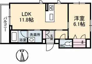 Moa津倉町【2階】の間取り