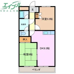 グランドパレス松井【1階】の間取り