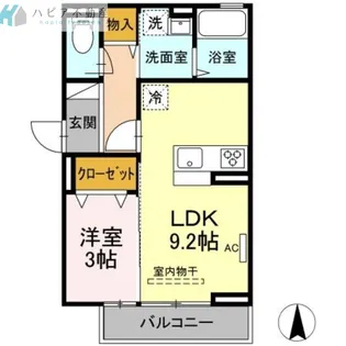 Dearise中央町【3階】の間取り