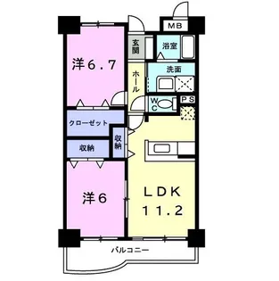 パルティーレ【2階】の間取り