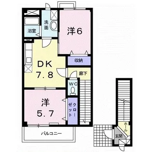 ウェアーハウスC【2階】の間取り