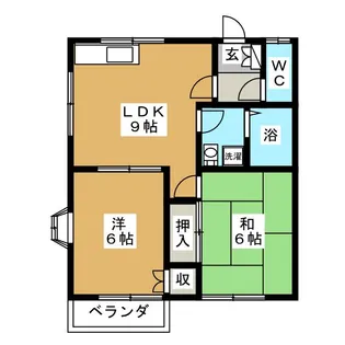ハッピーハイツ【1階】の間取り