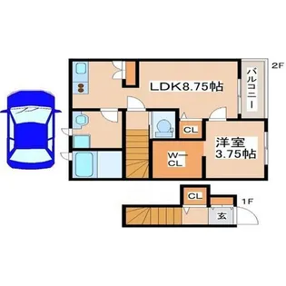 モスフロックス御着【2階】の間取り