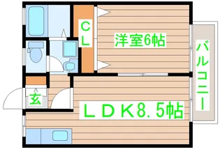 パナハイツ中倉【1階】の間取り