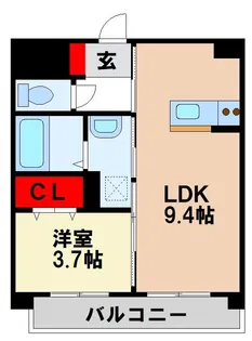 LIFEFIELD JR二日市駅前【4階】の間取り