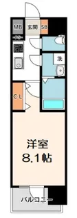 メルディアクレスト難波ソルテラス【10階】の間取り