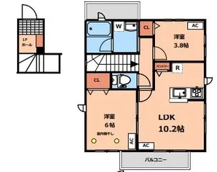 Marron Court(マロンコート)【2階】の間取り