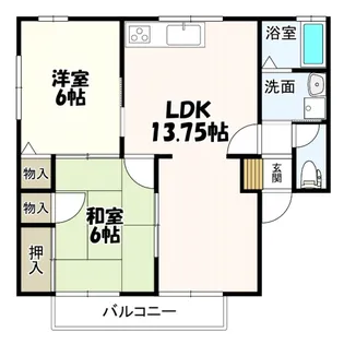 セピアコートしもはら【1階】の間取り