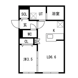 アルファスクエア北40西5【4階】の間取り
