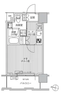 コスモグランス南品川【3階】の間取り