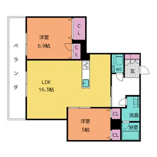 シャーメゾン叶【2階】の間取り