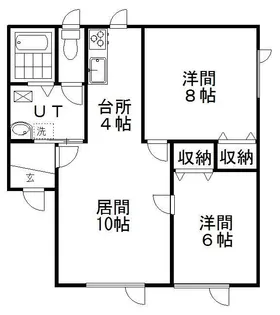 ベイズルストリートハウス【2階】の間取り